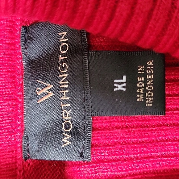 NWOT Worthington red turtleneck sweater - Picture 4 of 5